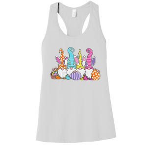 Easter Bunny Spring Gnome Easter Egg Hunting And Basket Women's Racerback Tank