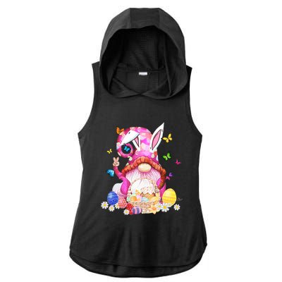 Easter Bunny Spring Gnome Easter Egg Hunting And Basket Gift Ladies PosiCharge Tri-Blend Wicking Draft Hoodie Tank