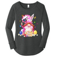 Easter Bunny Spring Gnome Easter Egg Hunting And Basket Gift Women's Perfect Tri Tunic Long Sleeve Shirt