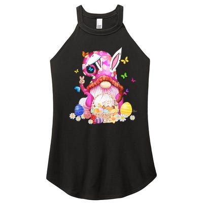 Easter Bunny Spring Gnome Easter Egg Hunting And Basket Gift Women’s Perfect Tri Rocker Tank