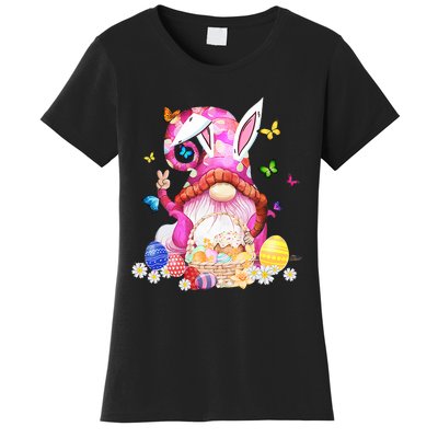 Easter Bunny Spring Gnome Easter Egg Hunting And Basket Gift Women's T-Shirt