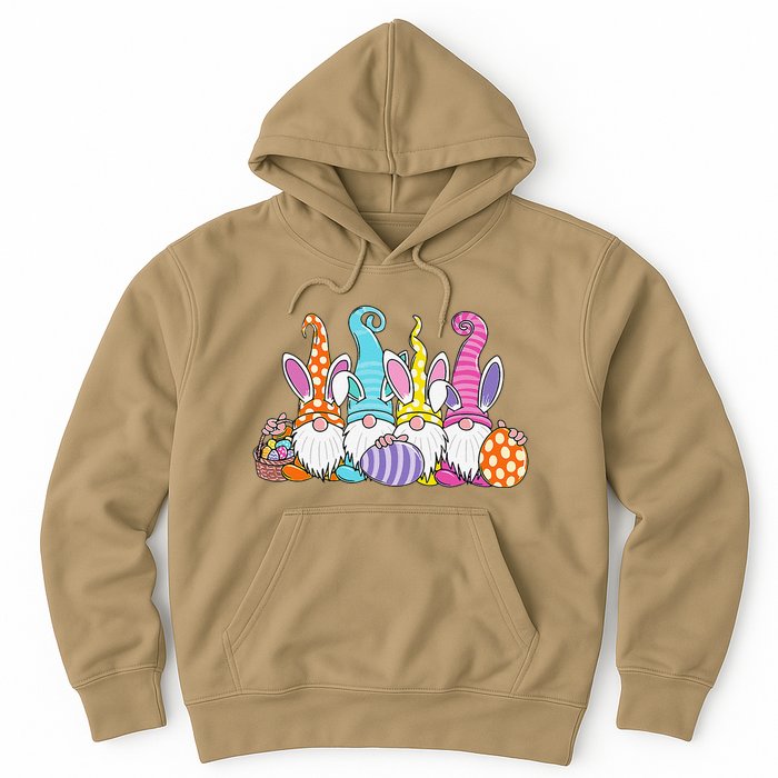 Easter Bunny Spring Gnome Easter Egg Hunting And Basket Gift Hoodie