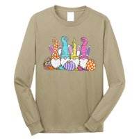 Easter Bunny Spring Gnome Easter Egg Hunting And Basket Gift Long Sleeve Shirt