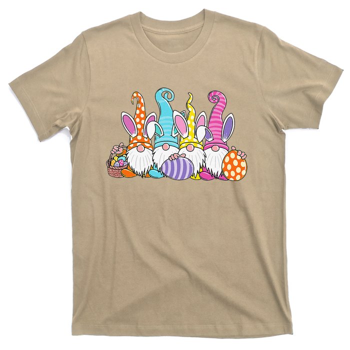 Easter Bunny Spring Gnome Easter Egg Hunting And Basket Gift T-Shirt