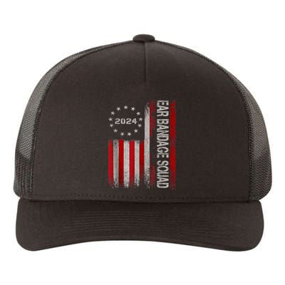 Ear Bandage Squad Patriotic Usa American Yupoong Adult 5-Panel Trucker Hat