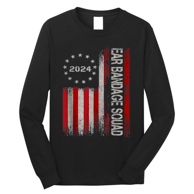 Ear Bandage Squad Patriotic Usa American Long Sleeve Shirt