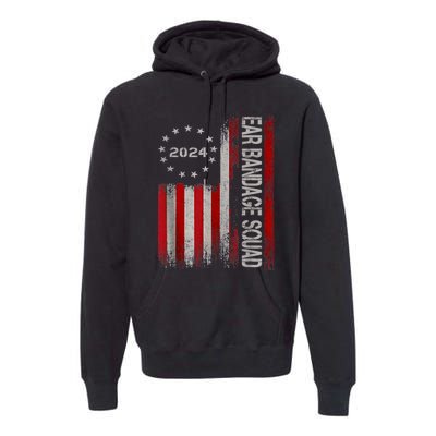 Ear Bandage Squad Patriotic Usa American Premium Hoodie