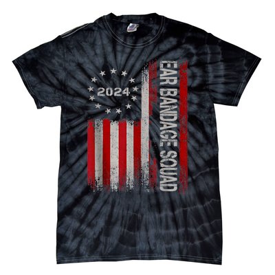 Ear Bandage Squad Patriotic Usa American Tie-Dye T-Shirt