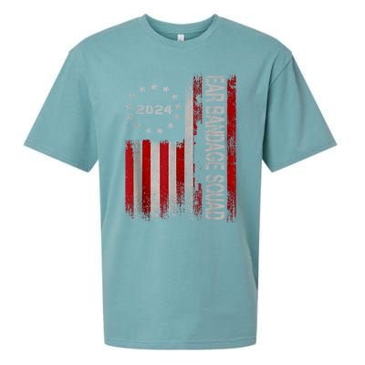 Ear Bandage Squad Patriotic Usa American Sueded Cloud Jersey T-Shirt