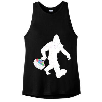 Easter Bigfoot Sasquatch Funny Easter Eggs Basket Ladies PosiCharge Tri-Blend Wicking Tank