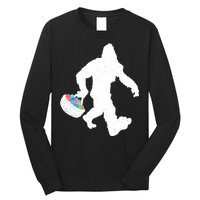 Easter Bigfoot Sasquatch Funny Easter Eggs Basket Long Sleeve Shirt
