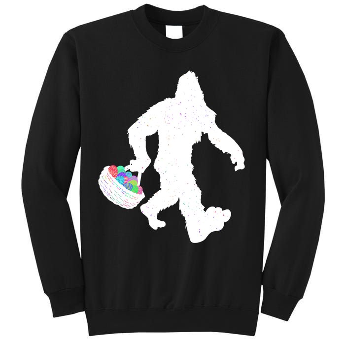 Easter Bigfoot Sasquatch Funny Easter Eggs Basket Sweatshirt