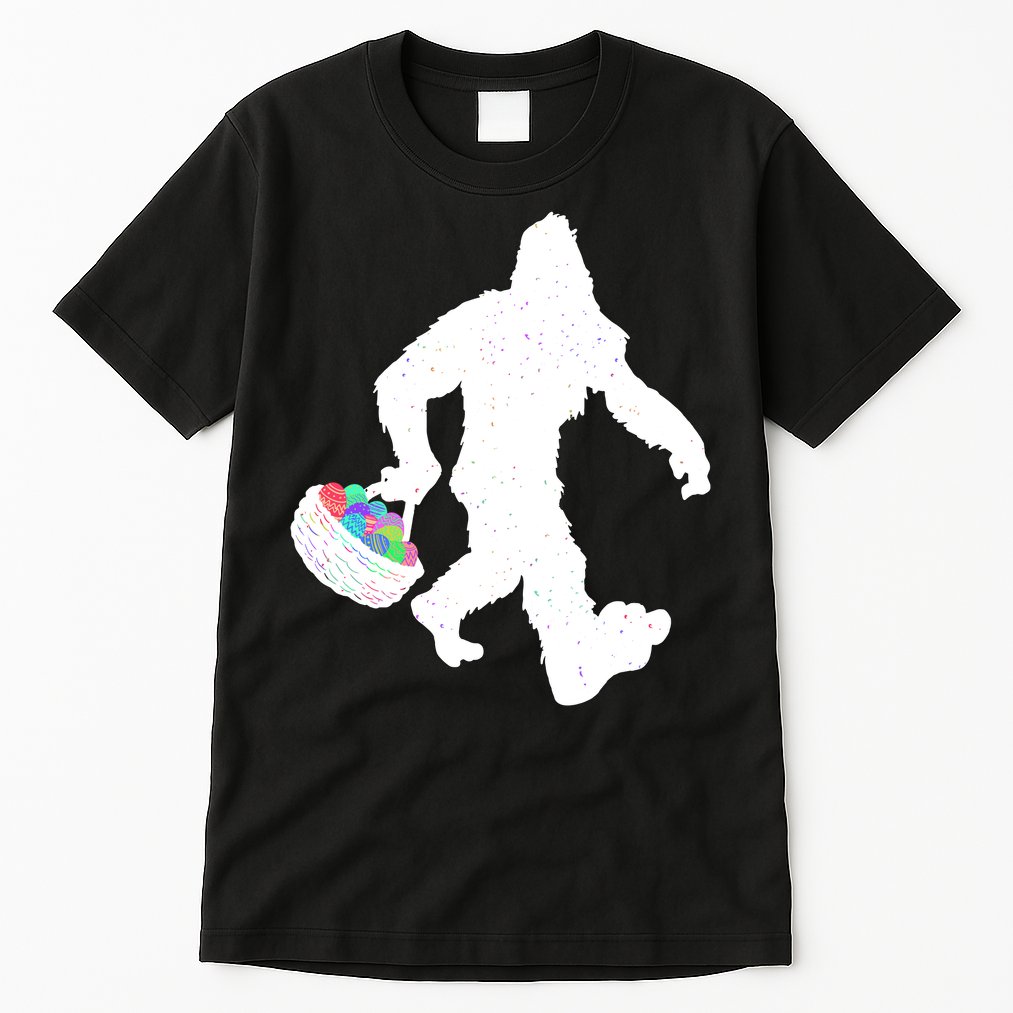 Easter Bigfoot Sasquatch Funny Easter Eggs Basket Tall T-Shirt