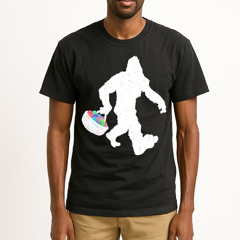 Easter Bigfoot Sasquatch Funny Easter Eggs Basket Tall T-Shirt