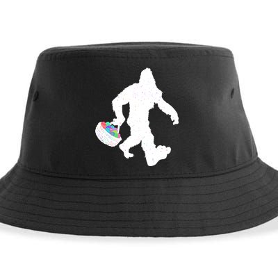Easter Bigfoot Sasquatch Funny Easter Eggs Basket Sustainable Bucket Hat