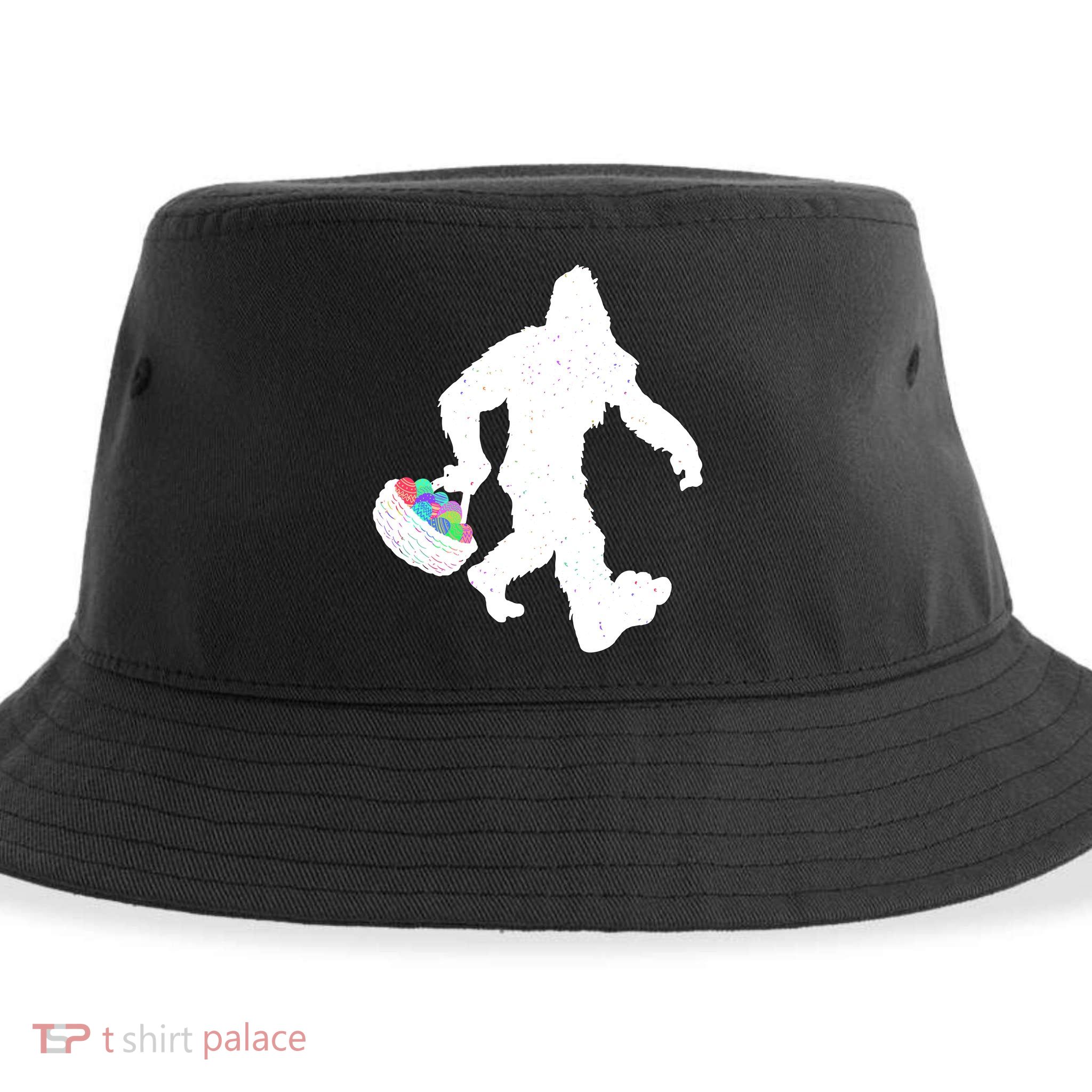 Easter Bigfoot Sasquatch Funny Easter Eggs Basket Sustainable Bucket Hat