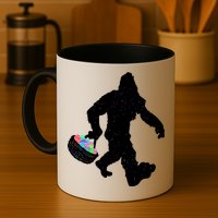 Easter Bigfoot Sasquatch Funny Easter Eggs Basket Mug