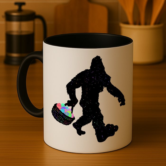 Easter Bigfoot Sasquatch Funny Easter Eggs Basket Mug