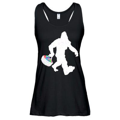 Easter Bigfoot Sasquatch Funny Easter Eggs Basket Ladies Essential Flowy Tank