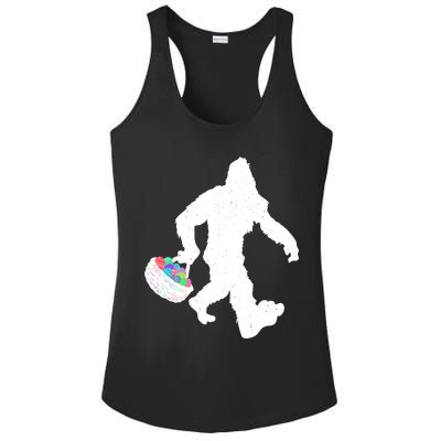 Easter Bigfoot Sasquatch Funny Easter Eggs Basket Ladies PosiCharge Competitor Racerback Tank