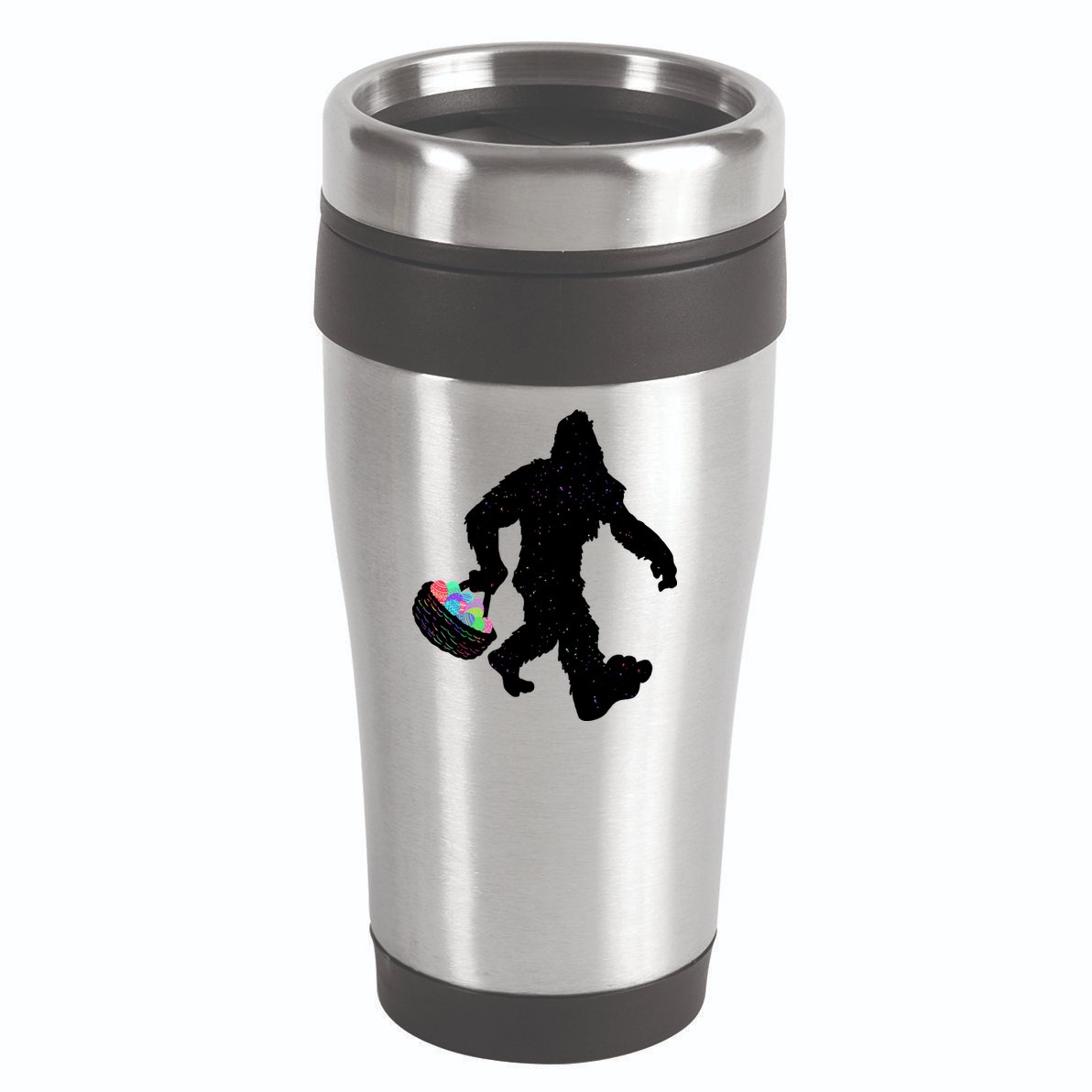 Easter Bigfoot Sasquatch Funny Easter Eggs Basket 16oz Travel Tumbler