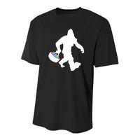 Easter Bigfoot Sasquatch Funny Easter Eggs Basket Youth Performance Sprint T-Shirt