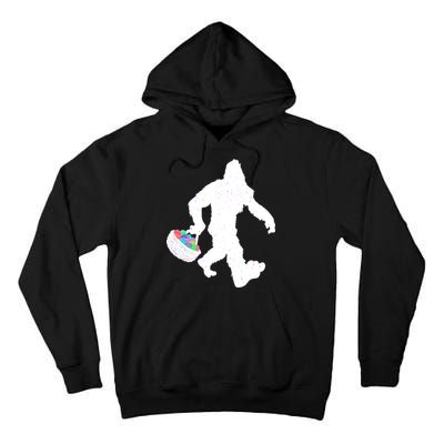 Easter Bigfoot Sasquatch Funny Easter Eggs Basket Tall Hoodie