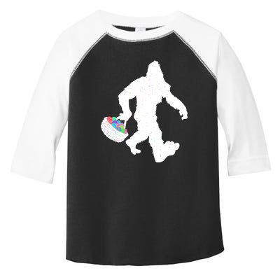 Easter Bigfoot Sasquatch Funny Easter Eggs Basket Toddler Fine Jersey T-Shirt