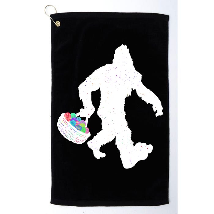 Easter Bigfoot Sasquatch Funny Easter Eggs Basket Golf Towel