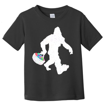 Easter Bigfoot Sasquatch Funny Easter Eggs Basket Toddler T-Shirt
