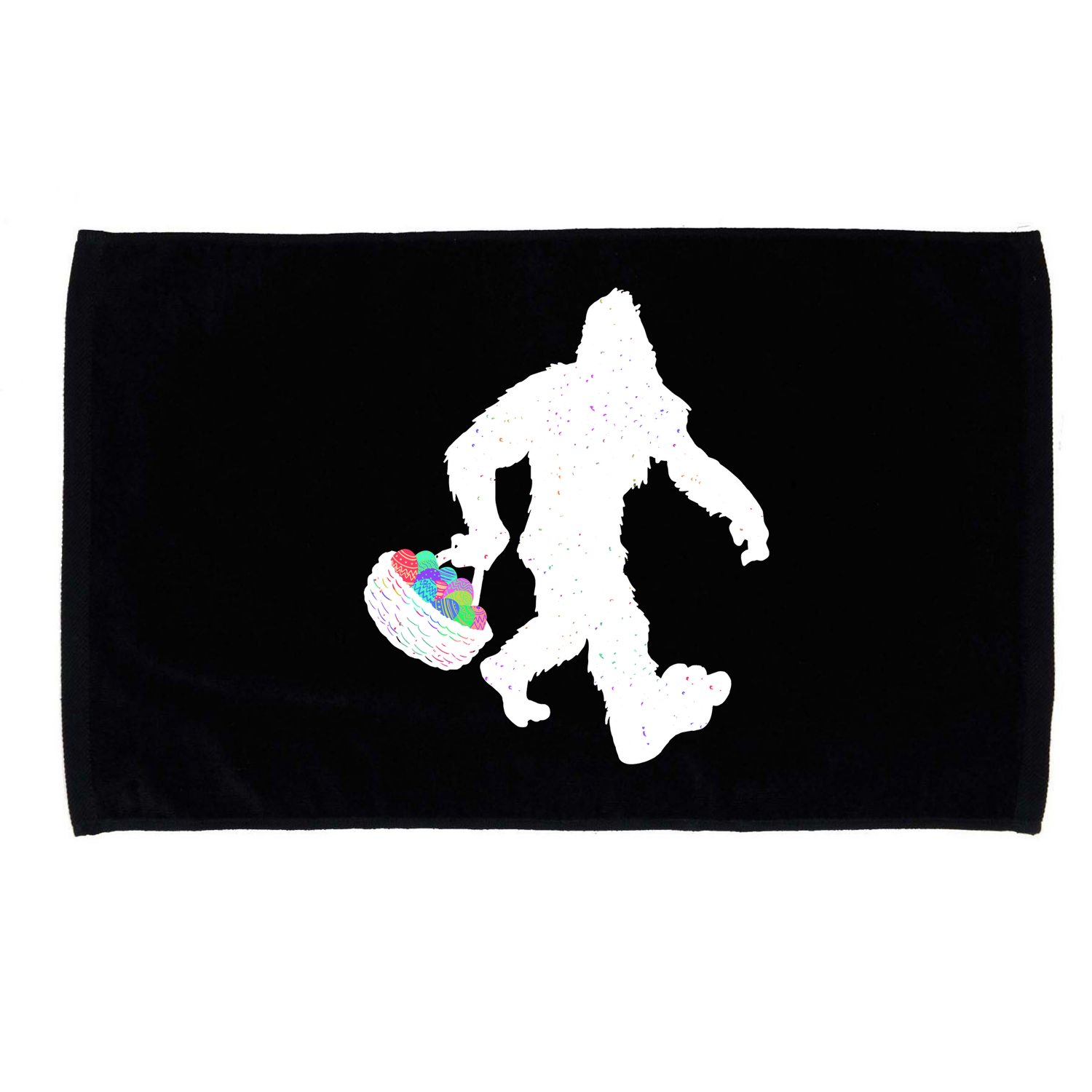 Easter Bigfoot Sasquatch Funny Easter Eggs Basket Microfiber Hand Towel