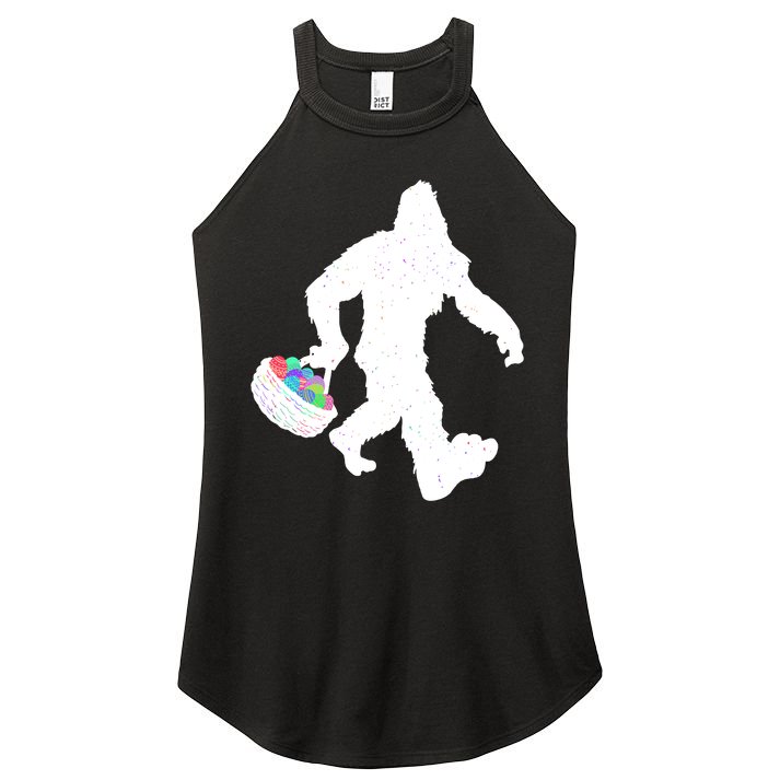 Easter Bigfoot Sasquatch Funny Easter Eggs Basket Women's Perfect Tri Rocker Tank