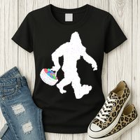 Easter Bigfoot Sasquatch Funny Easter Eggs Basket Womens T-Shirt