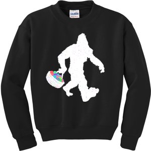 Easter Bigfoot Sasquatch Funny Easter Eggs Basket Kids Sweatshirt