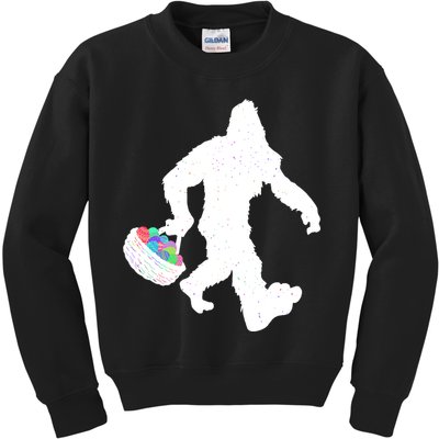 Easter Bigfoot Sasquatch Funny Easter Eggs Basket Kids Sweatshirt