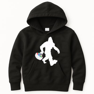 Easter Bigfoot Sasquatch Funny Easter Eggs Basket Kids Hoodie