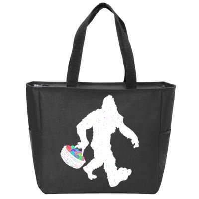 Easter Bigfoot Sasquatch Funny Easter Eggs Basket Zip Tote Bag