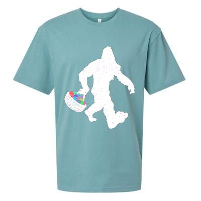 Easter Bigfoot Sasquatch Funny Easter Eggs Basket Sueded Cloud Jersey T-Shirt