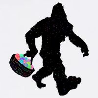 Easter Bigfoot Sasquatch Funny Easter Eggs Basket Garment-Dyed Sweatshirt