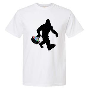 Easter Bigfoot Sasquatch Funny Easter Eggs Basket Garment-Dyed Heavyweight T-Shirt