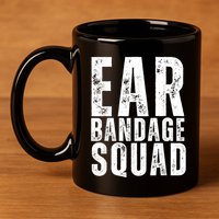Ear Bandage Squad Patriotic Usa American 11oz C Handle Ceramic Mug
