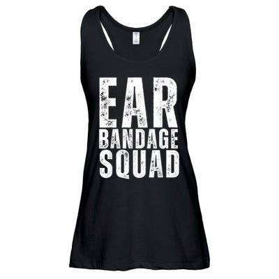 Ear Bandage Squad Patriotic Usa American Ladies Essential Flowy Tank