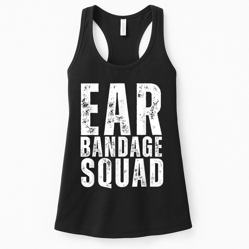 Ear Bandage Squad Patriotic Usa American Womens Tank Top