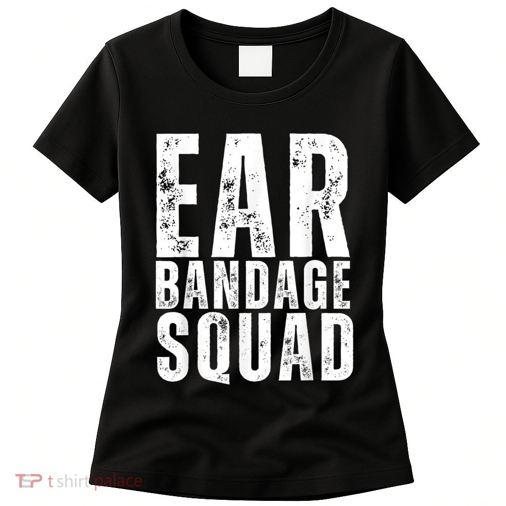 Ear Bandage Squad Patriotic Usa American Womens T-Shirt