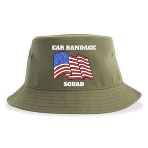 Ear Bandage Squad Patriotic Usa American Sustainable Bucket Hat