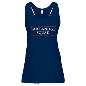 Ear Bandage Squad Patriotic Usa American Ladies Essential Flowy Tank