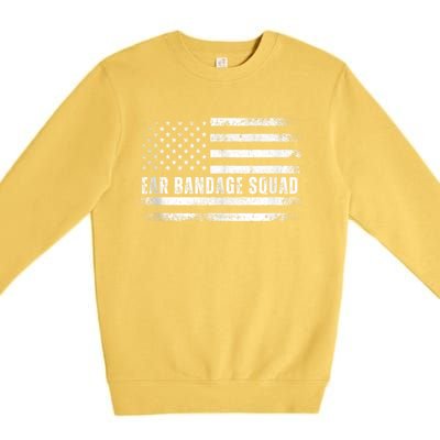 Ear Bandage Squad Patriotic Usa American Premium Crewneck Sweatshirt