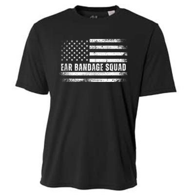 Ear Bandage Squad Patriotic Usa American Cooling Performance Crew T-Shirt