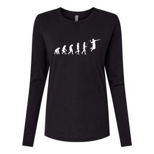 Evolution Badminton Shuttlecock Badminton Player Gift Womens Cotton Relaxed Long Sleeve T-Shirt