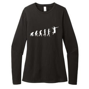 Evolution Badminton Shuttlecock Badminton Player Gift Womens CVC Long Sleeve Shirt